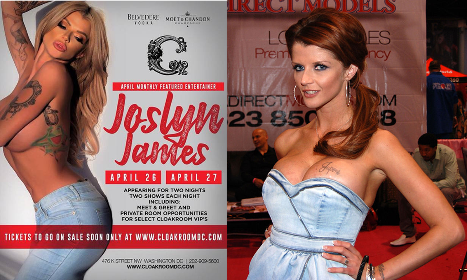 Joslyn James to Feature at Cloakroom Gentlemen’s Club in D.C.