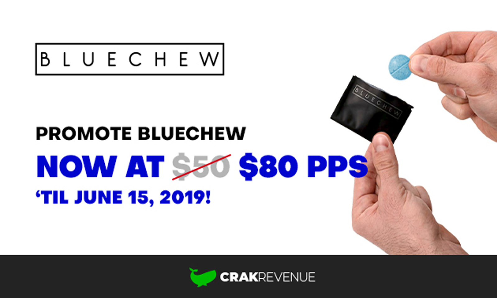 CrakRevenue Spoils Affiliates with BlueChewPayout of $80 PPS