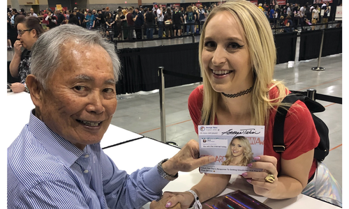 Ginger Banks Meets George Takei at Phoenix Comic Convention