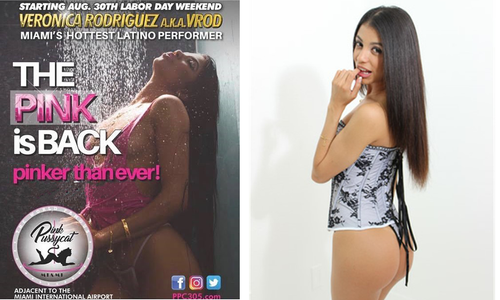 Veronica Rodriguez to Take It All Off at Pink Pussycat in Miami