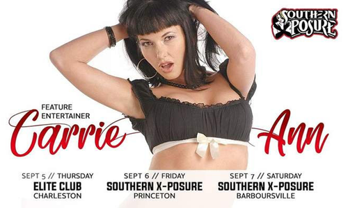 Carrie Ann to Feature at Southern Exposure Gentlemens Clubs in WV