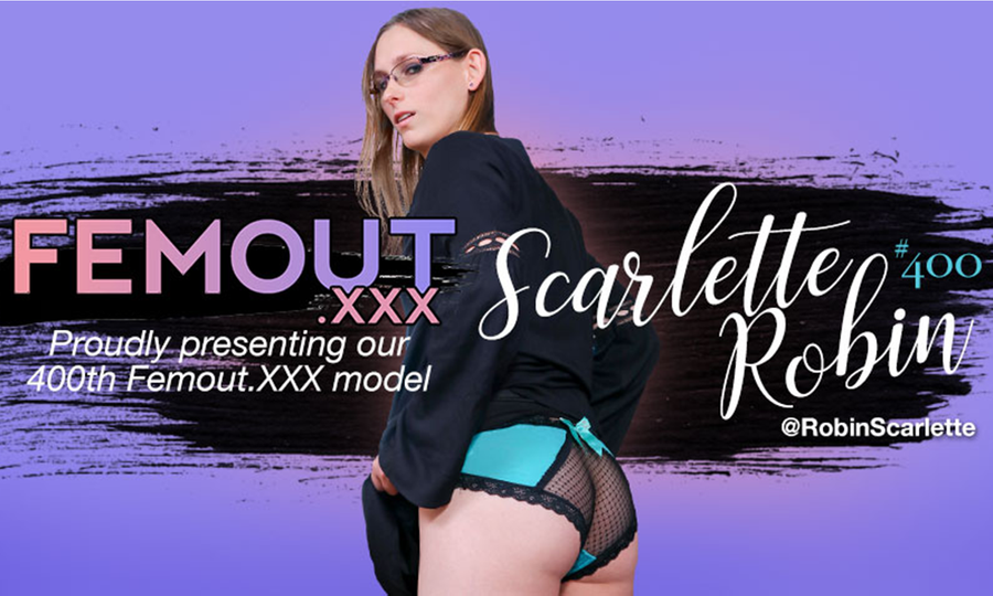 Grooby’s Femout.xxx Celebrates Its 400th Model Scarlette Robin