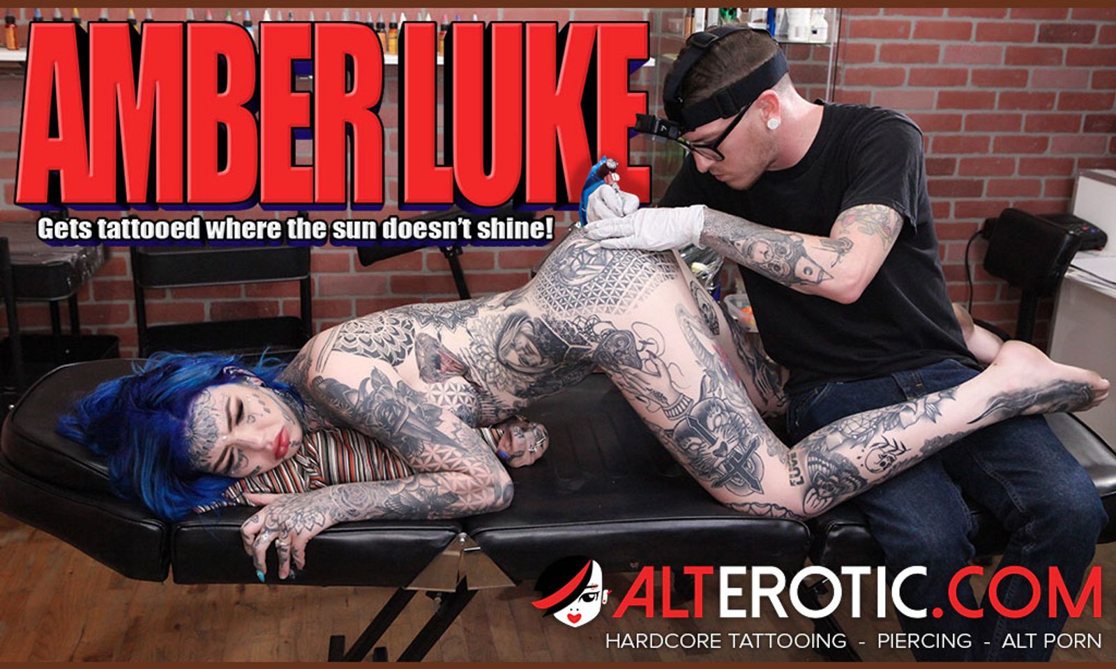 In New ALTErotic.com Scene, Amber Luke Gets Her Butthole Tattooed