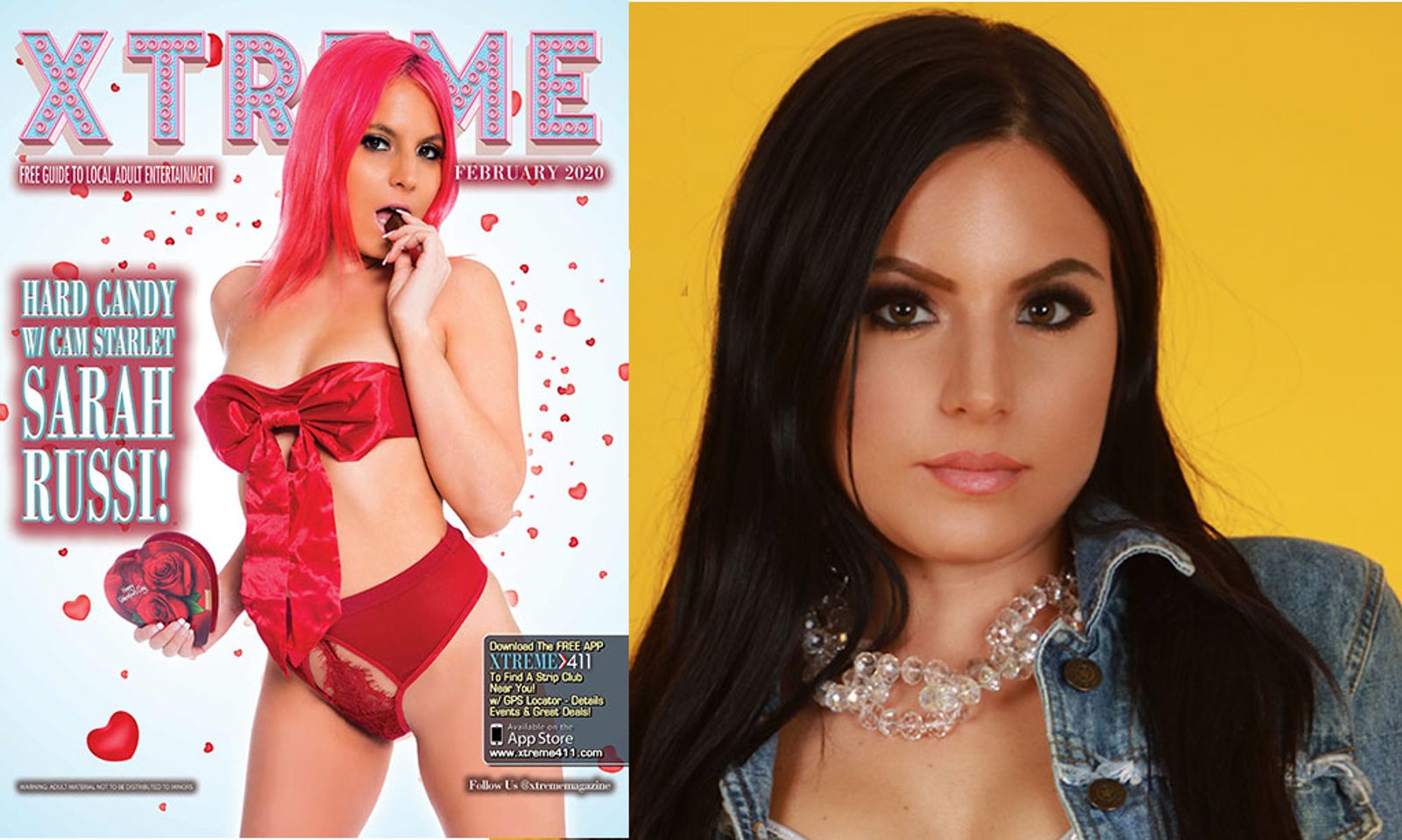 Sarah Russi On The Cover Of Xtreme Magazine's Valentine's Issue