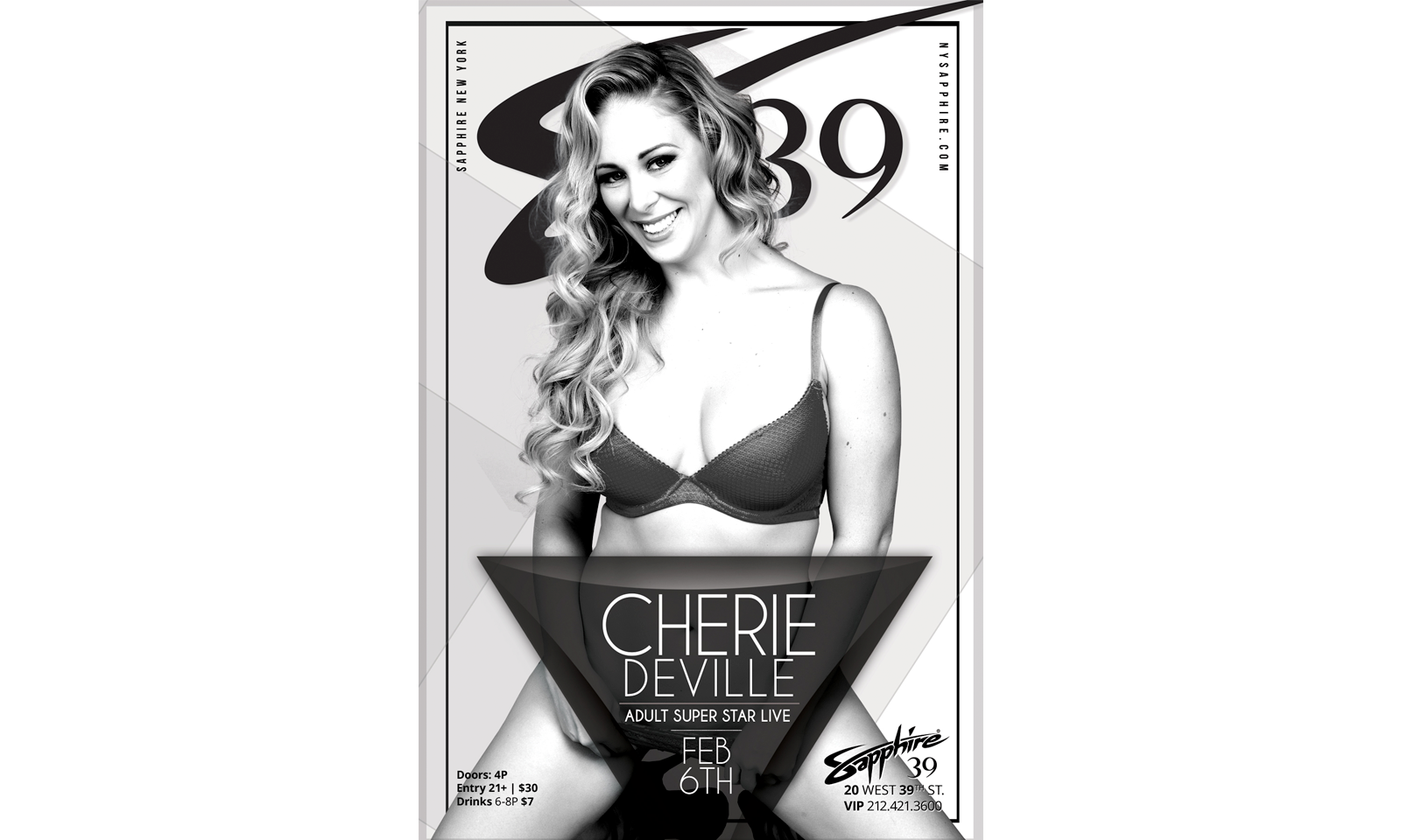 Cherie DeVille Dancing Thursday at NYC’s Sapphire 39