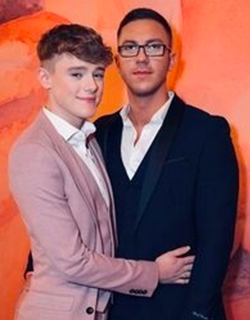 One half of the duo Zilv & Rourke (at left in photo) .